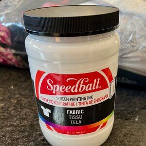 Special Fabric Screen Printing Ink Size: 3.62" x 3.62", Color: White (32 oz) NEW